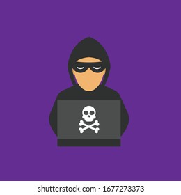 Hacker vector image.vector illustration. Hacker man icon