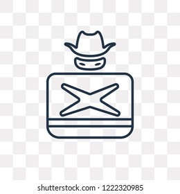 Hacker vector outline icon isolated on transparent background, high quality linear Hacker transparency concept can be used web and mobile