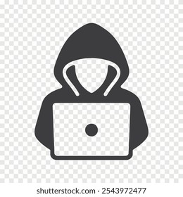 hacker vector silhouette icon illustration