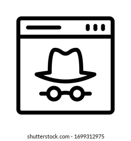 hacker vector thin line icon 