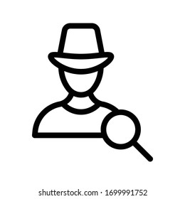 hacker vector thin line icon 
