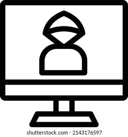 hacker vector thin line icon