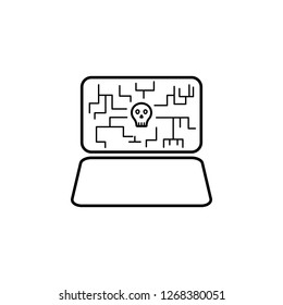 Hacker, virus icon on white background. Can be used for web, logo, mobile app, UI UX