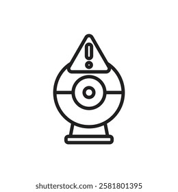 Hacker Webcam Outline Icon Vector Illustration