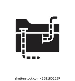 Hacker Worm Filled Icon Vector Illustration