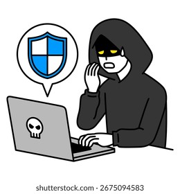 Ein Hacker fürchtet sich vor Antiviren
