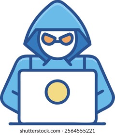 Hackers icon digital vector and cartoon type illustration 
