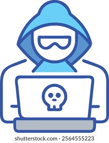 Hackers icon digital vector and cartoon type illustration 