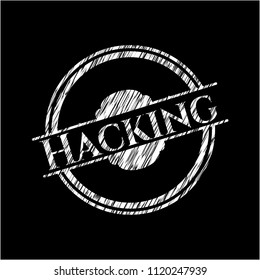 Hacking chalkboard emblem