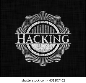 Hacking chalkboard emblem
