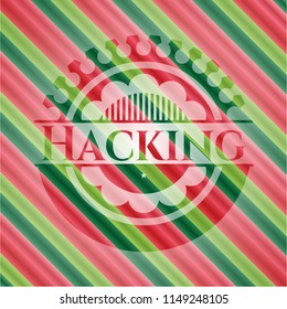 Hacking christmas emblem.