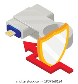 Hacking concept icon. Isometric illustration of hacking concept vector icon for web