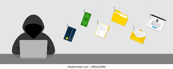 Hacking concept. Personal information and credit card detail.