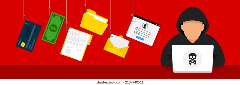 Hacking-Konzept. Personenbezogene Daten und Angaben zur Kreditkarte.