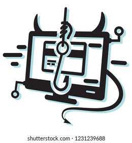 Hacking and Cyber Crime Icon as EPS 10 File