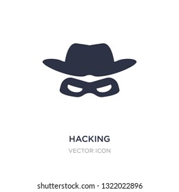 hacking icon on white background. Simple element illustration from Cyber concept. hacking sign icon symbol design.