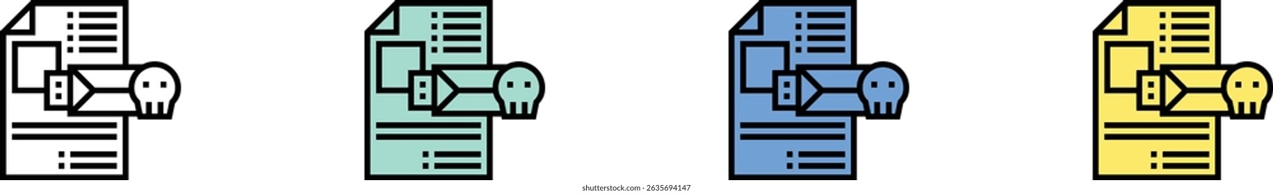 hacking icon. Outline, Green, Blue and Yellow Style Design Isolated On White Background