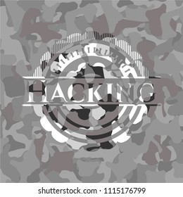 Hacking on grey camo texture