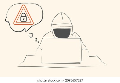 hacking password icon lineart design