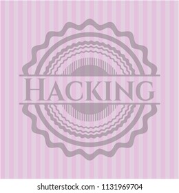 Hacking retro pink emblem