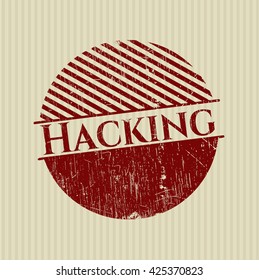 Hacking rubber seal with grunge texture