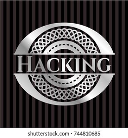 Hacking silver emblem