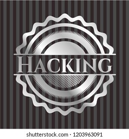 Hacking silver shiny emblem