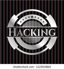 Hacking silvery shiny emblem
