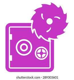 Hacking theft icon from Business Bicolor Set. Vector style: flat symbol, violet color, rounded angles, white background.