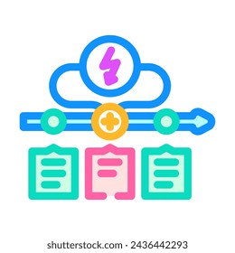hacking time management color icon vector. hacking time management sign. isolated symbol illustration