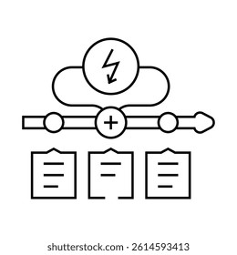 hacking time management line icon vector. hacking time management sign. isolated contour symbol black illustration