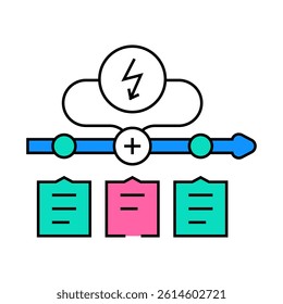 hacking time management line icon vector. hacking time management sign. isolated symbol illustration