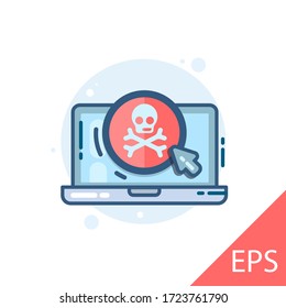 Hacking. Vector modern line design illustration icon