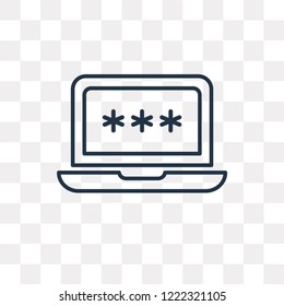 Hacking vector outline icon isolated on transparent background, high quality linear Hacking transparency concept can be used web and mobile
