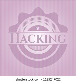Hacking vintage pink emblem