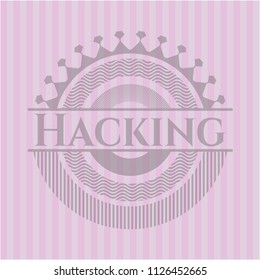  Hacking vintage pink emblem