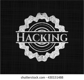 Hacking written on a blackboard