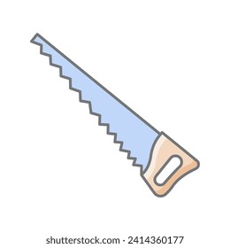 Hacksaw awesome lineal color icon , vector, pixel perfect, illustrator file