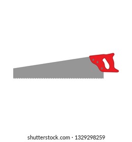 Hacksaw bow constructor tool vector equipment icon. Repair handle blade cut carpentry instrument. Manual craft side view
