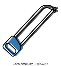 Hacksaw construction tool cute kawaii cartoon