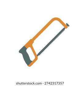 Hacksaw construction tool icon. Building equipment vector illustration isolated on white background.