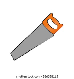 Hacksaw construction tool icon vector illustration graphic design