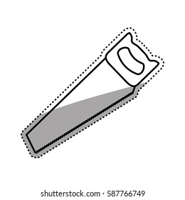 Hacksaw construction tool icon vector illustration graphic design