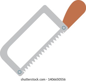 hacksaw cutting tool vector icon