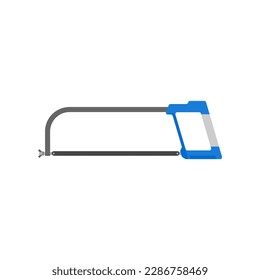 hacksaw flat design vector illustration isolated on white background