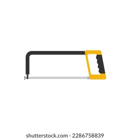 hacksaw flat design vector illustration isolated on white background