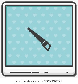 Hacksaw flat vector icon.