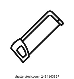 hacksaw icon black and white vector sign