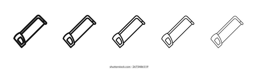 Icono de sierra de arco Signo de Vector en blanco y negro