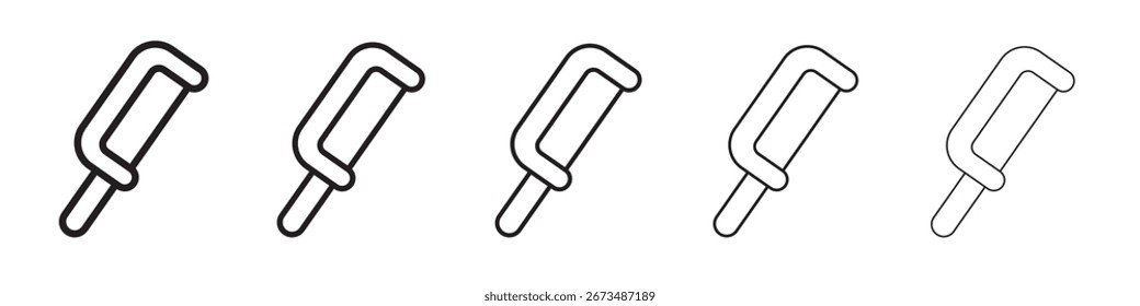 hacksaw icon black and white vector sign